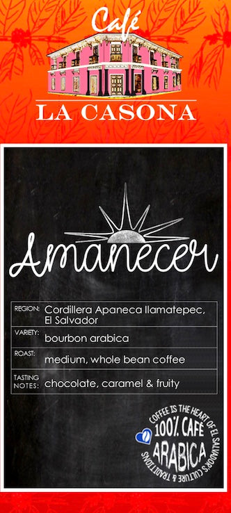 Almancer - 12 oz. Bag of 100% Premium Arabica Whole Bean Coffee from El Salvador - Cafe La Casona